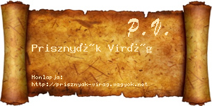 Prisznyák Virág névjegykártya